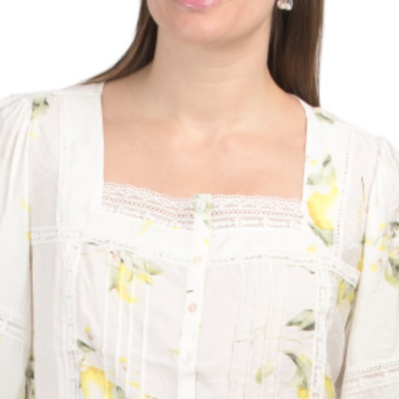 NWT Long Sleeve Lemon Print Top Size US XL - Picture 3 of 4